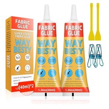 Fabric Glue Permanent 80 ML Super Strong Fabric Glue Leather Adhesive Clear W...