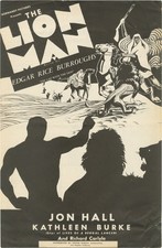 Edgar Rice Burroughs THE LION MAN Original pressbook for the 1936 film #148961