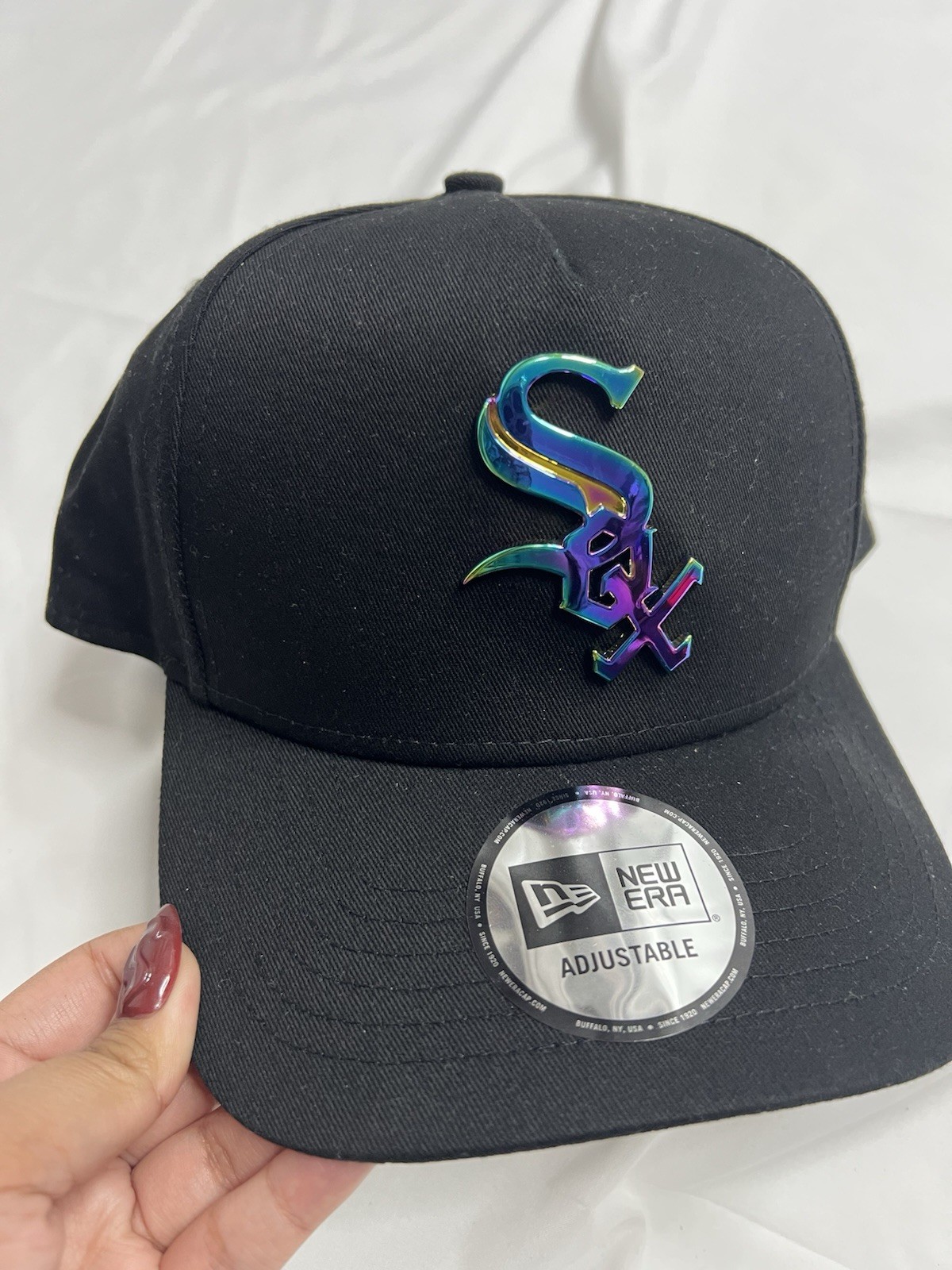 New Era Chicago White Sox Adjustable Black Cap MLB Baseball One Size