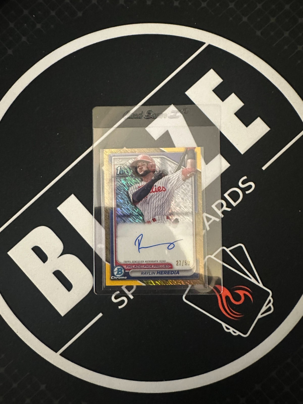 2024 Chrome 1st Bowman Raylin Heredia Autograph Auto CPA-RH Gold Shimmer /50