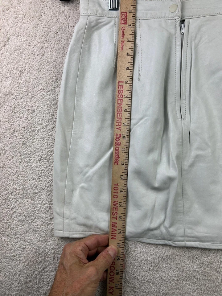 Falda Vakko Mujer 10 Cuero Genuino Forrada Lápiz Clásico Carrera Estilo Vintage Foto 3 de 4