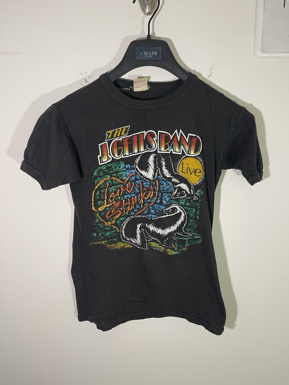 ALTRA T shirt concerto Geils Band double face Live In Concert 1982 nera taglia media