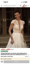 Vintage High Neck Lace Wedding Dresses For Bride