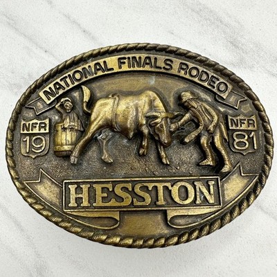 Vintage 1981 Hesston NFR National Finals Rodeo 7th Edition Belt Buckle
