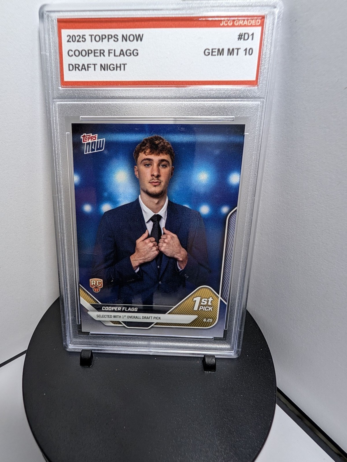 2025 Topps Now Draft Night Cooper Flagg D1 Graded Gem Mint 10