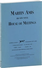 Martin Amis - HOUSE OF MEETINGS - signed - uncorrected proof - near fine