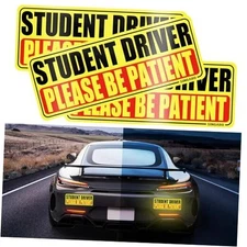 SINGARO Student Driver Magnet for Car - Please Be Patient, 3Pcs Magnetic 