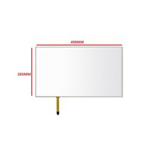 5-wire 490 285 2.3mm 21.5 inch Resistive Touch Screen Glass Panel 490x285mm