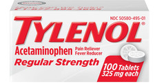 Tylenol Regular Strength 325mg Acetaminophen LOT 3 Boxes 300 Tablets NEW Sealed