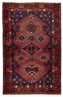 Traditional Vintage Hand-Knotted Area Rug 4'7'' x 7'4'' Oriental Wool Carpet