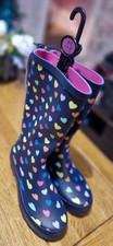 George Girls Wellies Hearts Wellington Boots