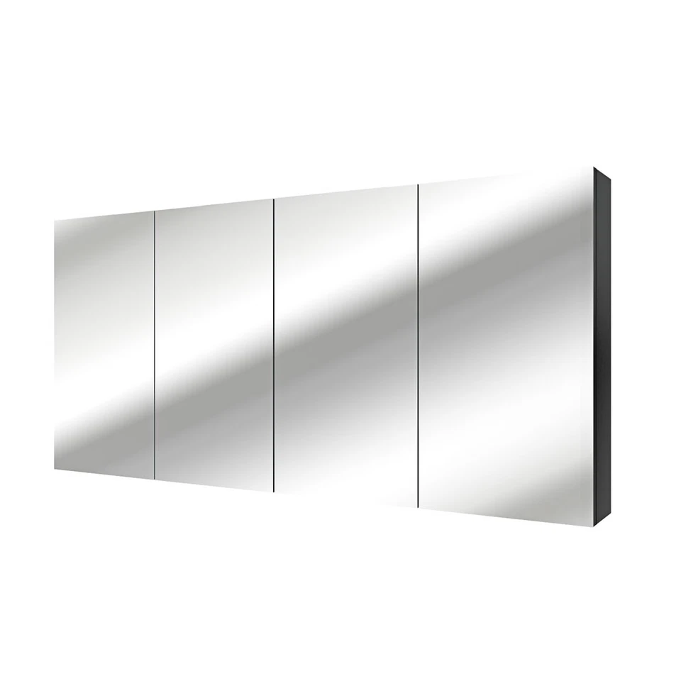 Spiegelschrank Badspiegel Badezimmer Spiegel City 160cm Esche schwarz - Bild 1 von 4