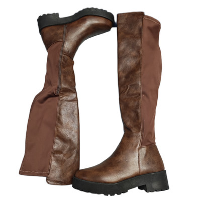 Dirty Laundry Maybellene Over-The-Knee Boots Women 8.5M Brown Round Toe Side Zip