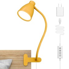 Clip on Light, 10W 38 LED Desk Lamp with Clamp, 5 Color 10 Brightness Auto Of...
