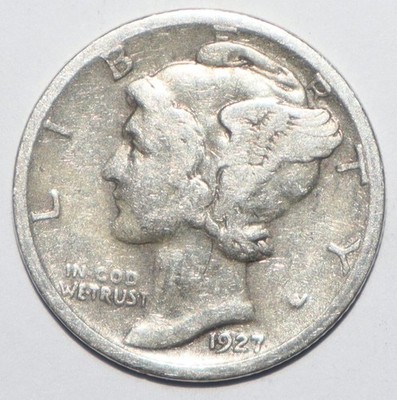 1927 S Mercury Dime FINE (L234)