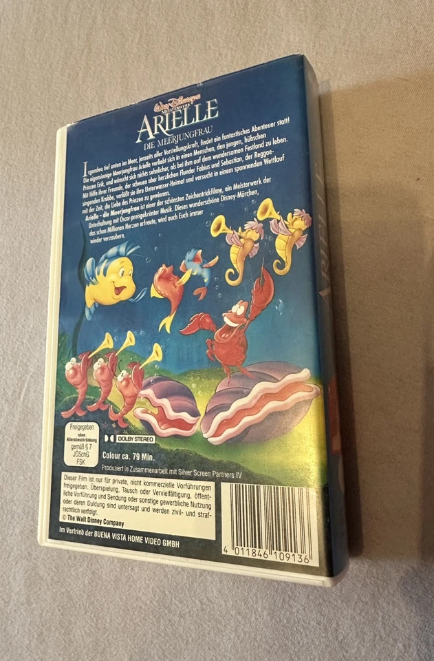 Disney Arielle die Meerjungfrau *VHS* *Mit Hologramm* 0913/25 - Bild 2 von 4