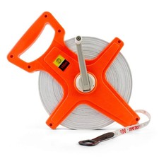 QWORK Tape Measure, 1/2" x 330' Open Reel Dual Sided 330 ft, Orange - 1 pack