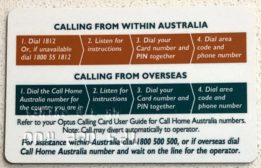OPTUS CALLING CARDS X 3 DIFFERENT RELEASES