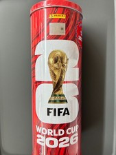2026 Panini FIFA World Cup Soccer Red Tube Tin Factory Sealed 🚚✅