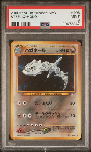 PSA 9 Steelix-Holo Pokemon giapponese Neo 208