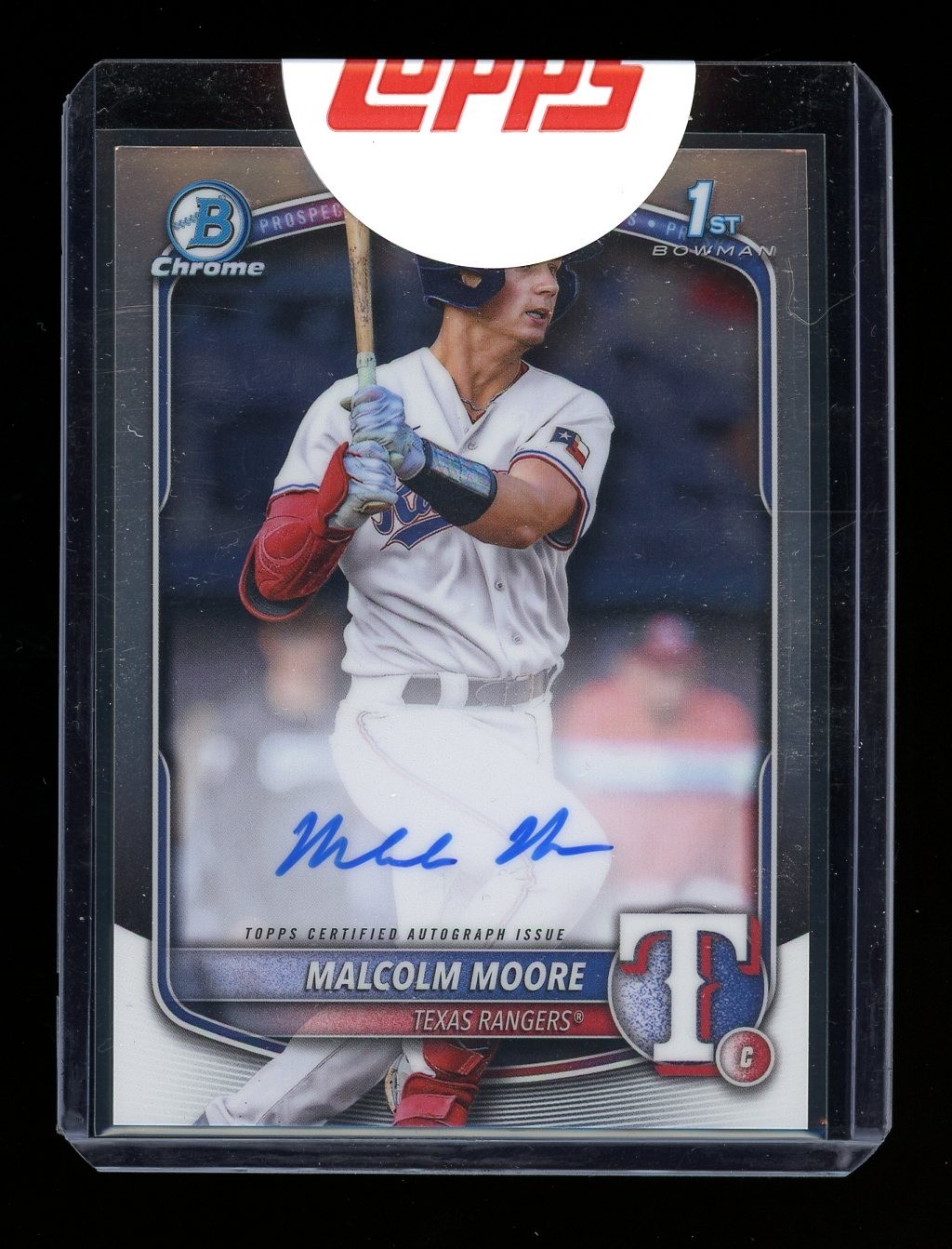 2025 Bowman Chrome Prospect Auto Malcolm Moore #CPA-MMO Redemption RC Autograph