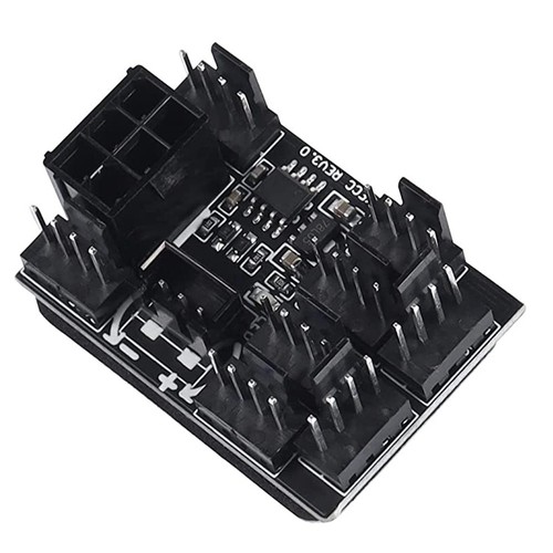 3-Pin-4-Pin-LüFteradapter PWM-PC-GehäUse-LüFter-Hub-Regler 8-Wege-Splitter 9219 - Afbeelding 5 van 6