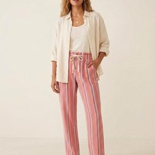Sundance Gigi Textured Cotton Gauze Pants   PS   Boho Breezy Wide-Leg