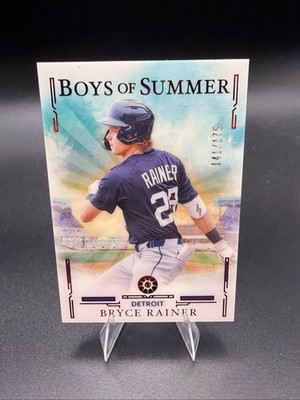 2025 Panini Boys of Summer RED Bryce Rainer RC #'d /175 Detroit Tigers