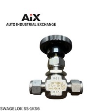 Swagelok SS-1KS6 Needle Valve 3/8” Tube OD 316 SS 5000 PSI Straight Inline