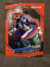 2025 Panini Prizm Black Ty Law Red Checkerboard #93 Patriots NFL /75