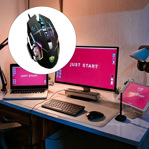 1Pc Gaming Mouse with Programmable Buttons Mouse for Computer Black