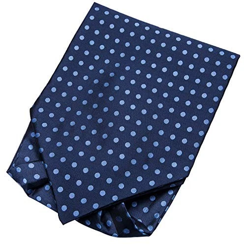 Paisley Floral Ascot para Hombre Corbata y Bolsillo Cuadrado Azul Marino Foto 4 de 4