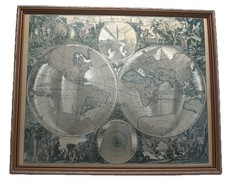 Vintage Mappemonde Geo Hydrographique With Translucent affect by Gerald Valck