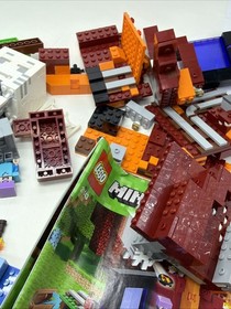 LEGO Minecraft Set Lot The Nether Portal (21143) 100% Complete 21123 21140 Extra