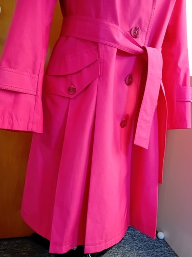 damen mantel Gr. 44-46 A-Linie tailliert Länge 97 sm strahlende Rosa Farbe - Bild 5 von 8