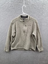 Eddie Bauer Men's Beige Sweater Size Large Pullover Long Sleeve 1/4 Zip