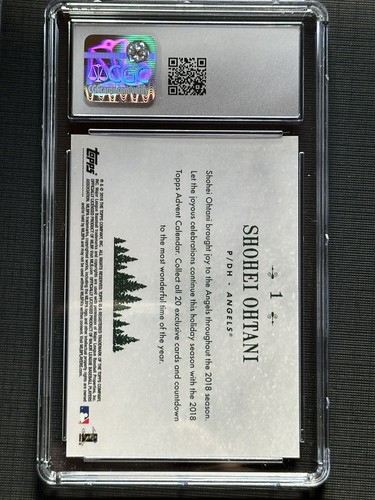 Calendario de Adviento Shohei Ohtani 2018 Topps CGC 9 como nuevo radiocontrol - Imagen 2 de 2