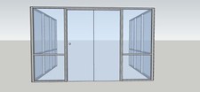 CGP  Single-Slide Door System, Glass Aluminum 13'x10'x10'x8', Clear Anodized