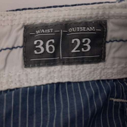 BKE Men's Cargo Shorts Size 36 Blue White Striped Athletic Fit - Picture 4 of 15