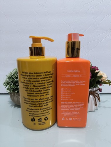 Golden Glow Body Caviar + Vitamin C 500ml Lotion + 1000ml exfoliating shower Gel - Picture 3 of 5