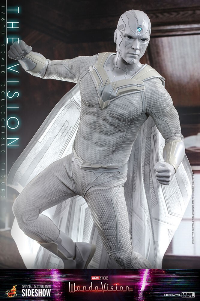 Hot Toys Marvel Vision Wandavision White 1/6 Scale Figure TMS054