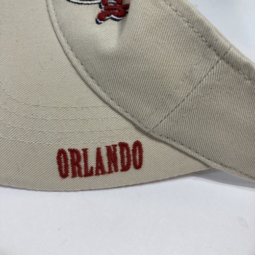 Hard Rock Cafe Visor Orlando Florida Tan Beige Khaki Cap Hat Strapback - Picture 4 of 6