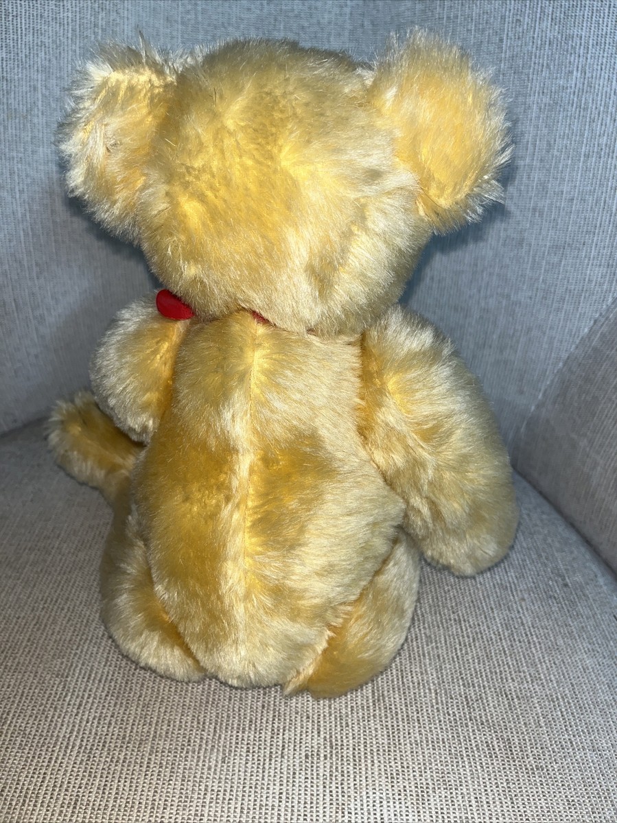 1980s Steiff Yellow Mohair 1909 Replica Teddy Bear 0165/38