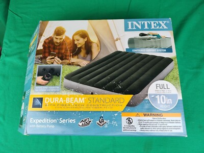 Intex Durabeam Expedition Inflatable Mattress Air Bed w/ Pump, Full (Open Box)