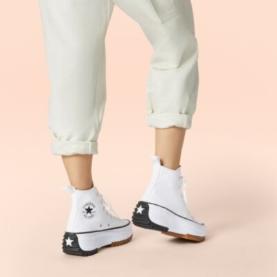 New Womens CONVERSE RUN STAR HIKE HI WHITE 166799C US W 6.5