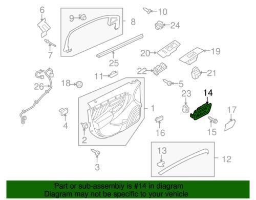 Manija de puerta interior del lado del conductor para Ford Taurus 2010-2012 (N/P AG1Z5422601AA)