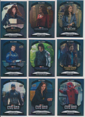 2022 Upper Deck Marvel Allure BLACK RAINBOW Parallel Complete Set Cards 1-100
