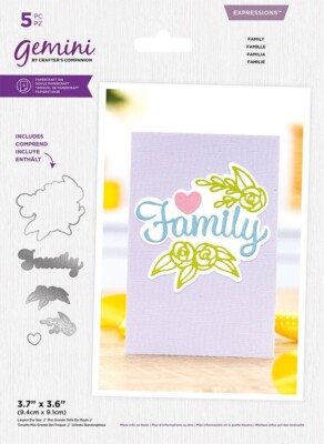Zwillinge von Crafter's Companion * Expressions Stanze * 5 Stück * Familie