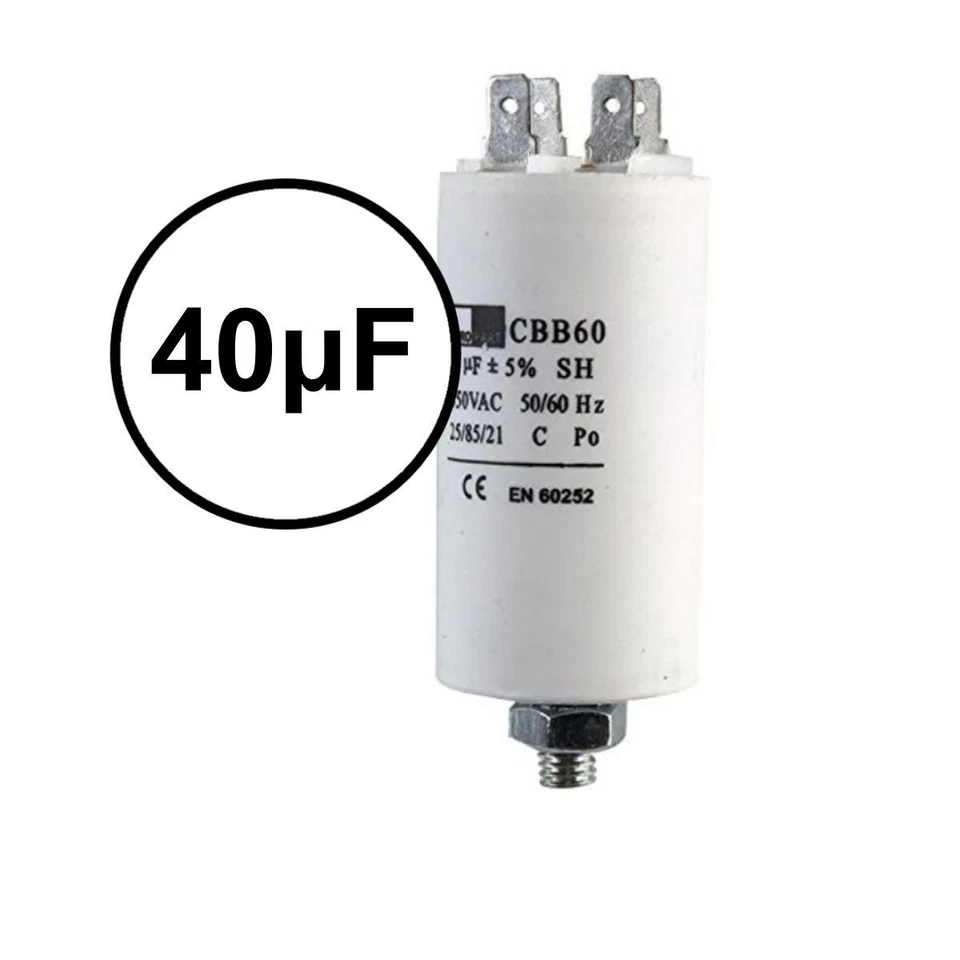 40μF Start Run Motor Capacitor Compressor Air conditioning Water Air Pump 40uf