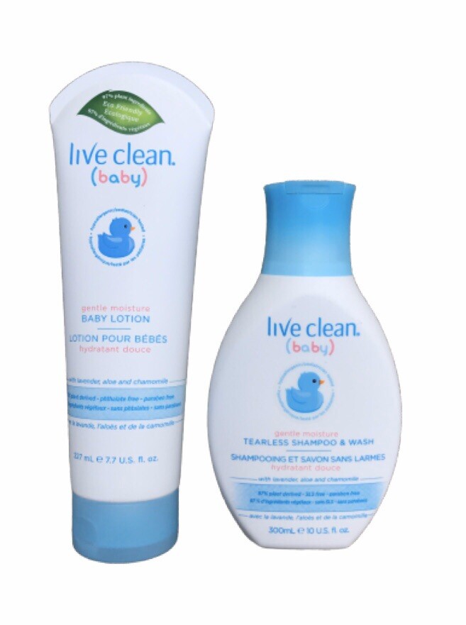 Live Clean Baby Shampoo And Baby Lotion Bundle **FREE SHIPPING